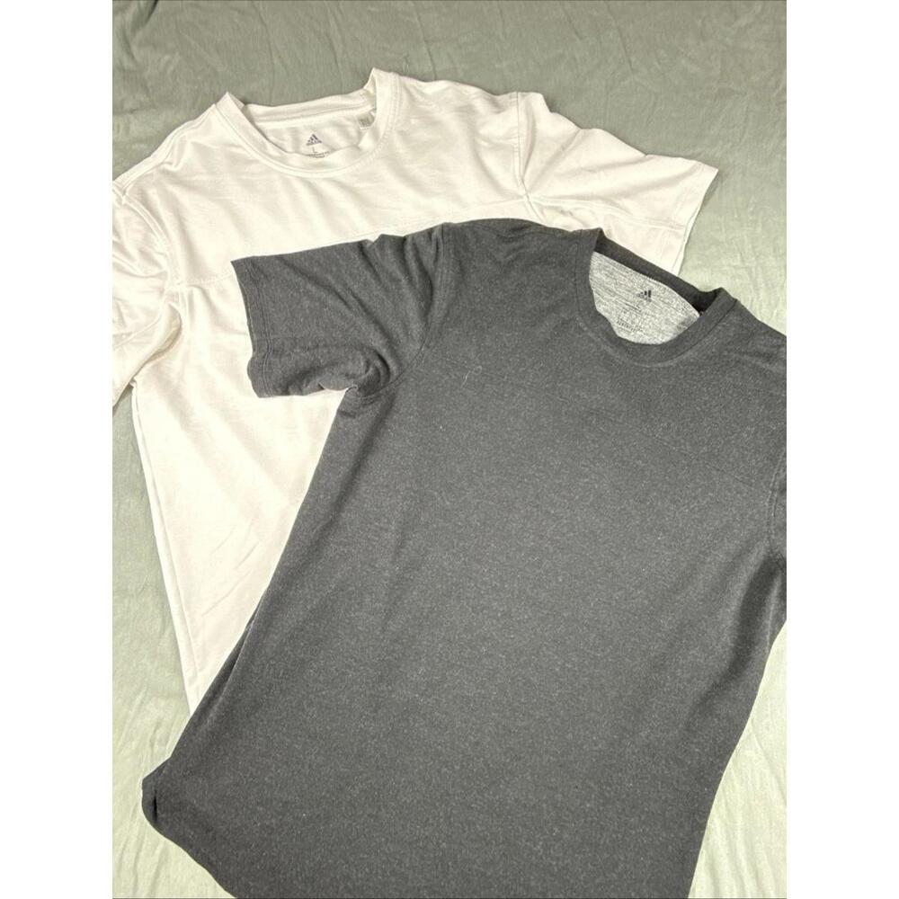 Lot of 2 Adidas Men's Large L Aeroready TKO Performance T-Shirt Black & White
